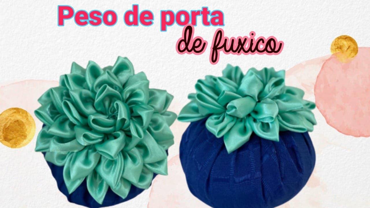 🎀 Peso de porta de fuxico SUPER FÁCIL - Passo a passo- DJANILDA FERREIRA