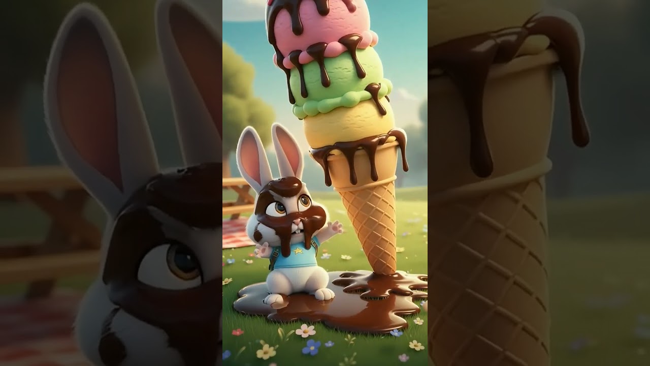 ToonyBoo 🐰vs Giant Ice Cream🍦–Who Will Win? 