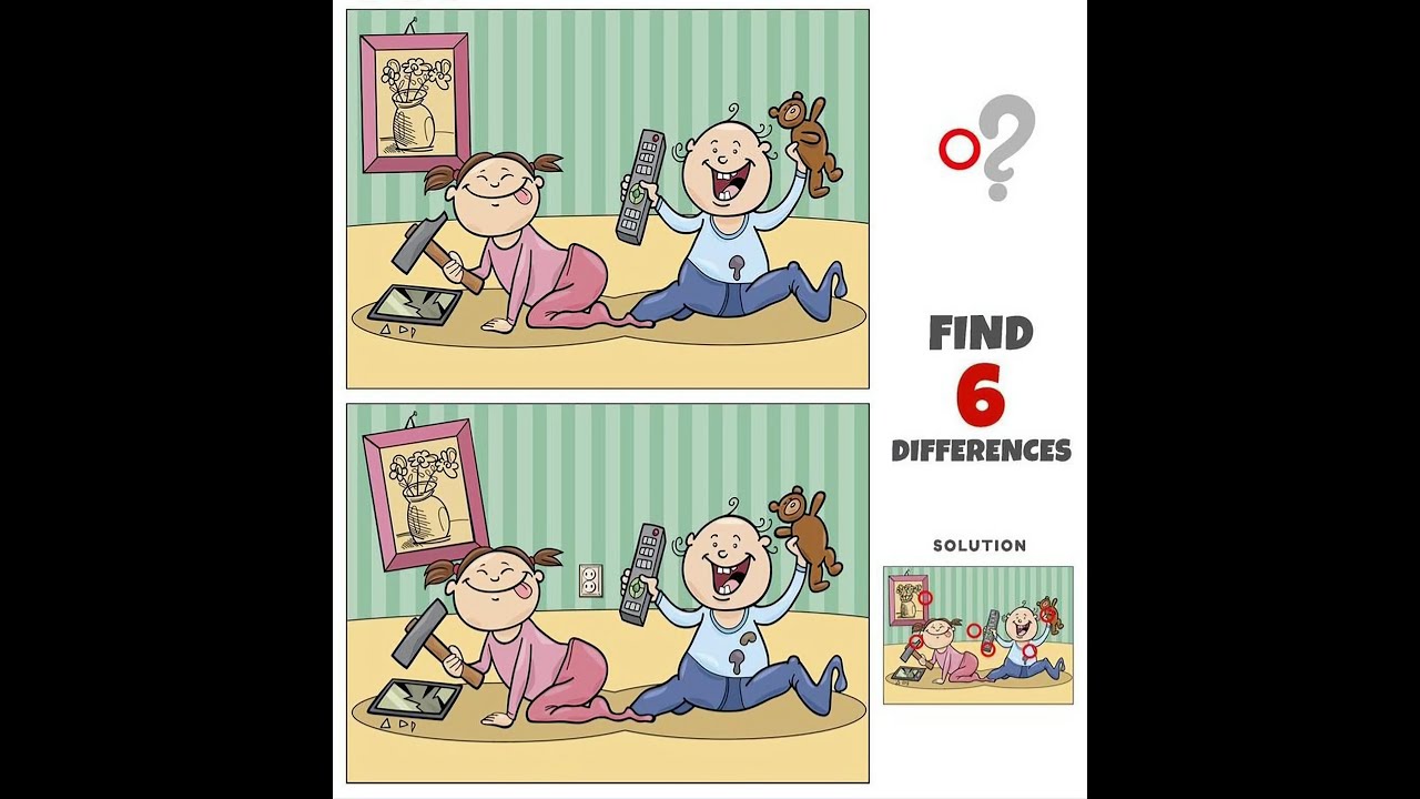 Spot the Differences , Brain Games - Video#0803-1 #FindTheDifference #SpotTheDifference