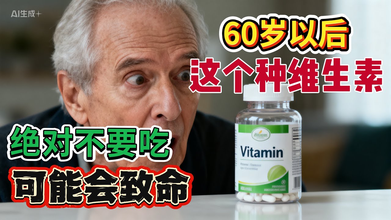 超过60岁千万别补这种维生素！医生踢爆真相否则血管堵塞肾脏崩溃😫 #维生素补充 #中老年健康 #保健品安全 #养生知识 #健康科普 #营养医学 #老人健康