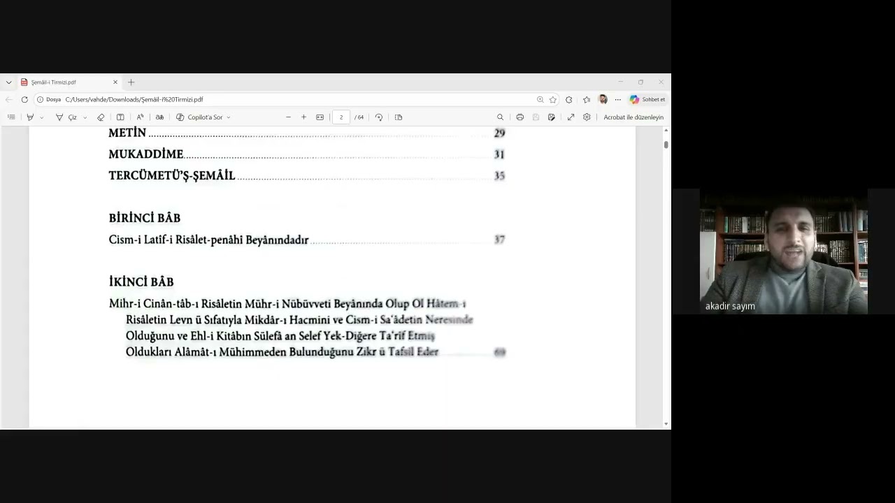 Şemâil-i Nebeviyye: Tirmizî-1 (Giriş ve Mukaddime)