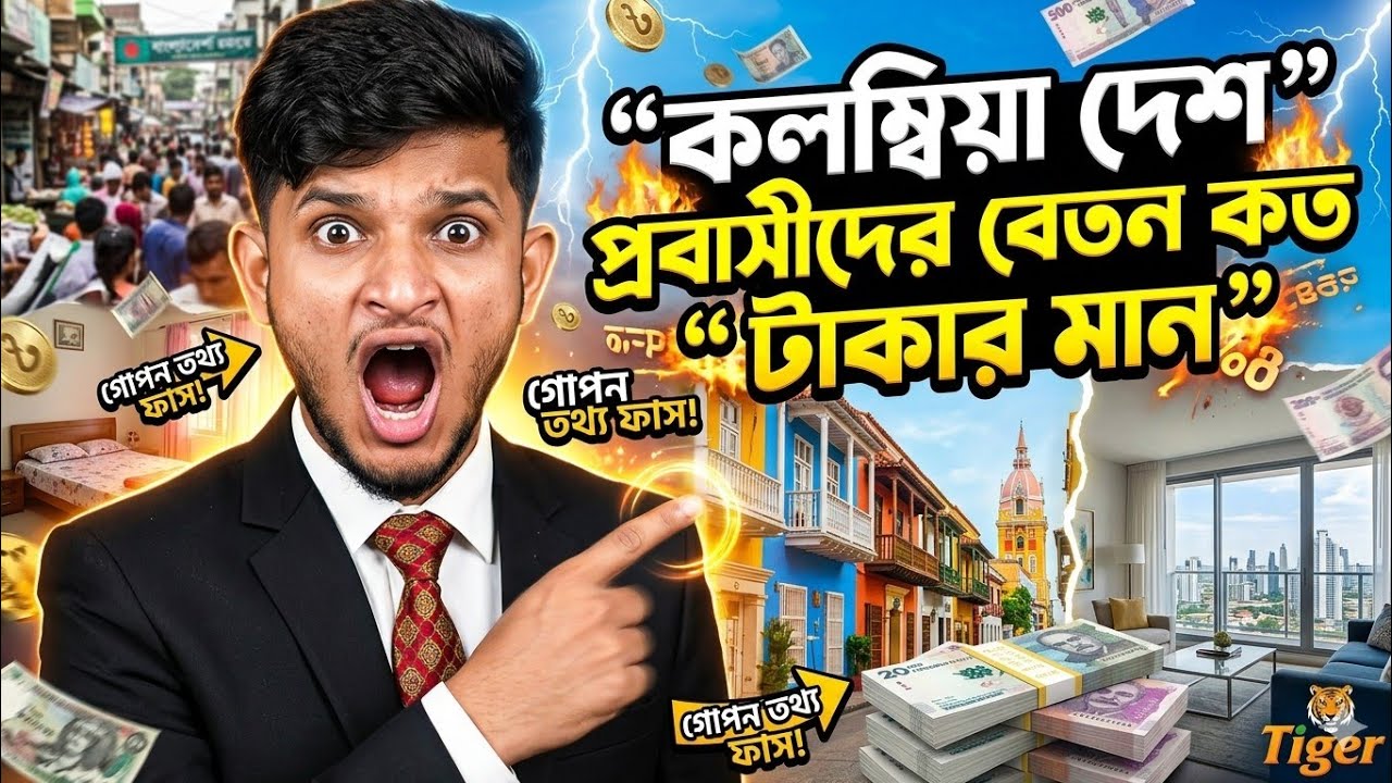 🇨🇴 কলম্বিয়ায় বেতন কত | কলম্বিয়ায় ইনকাম কত টাকা | কলম্বিয়ার টাকার রেট কত |  Colombia Salary 