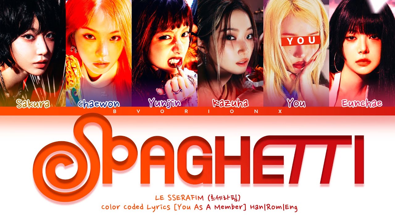 LE SSERAFIM (르세라핌) 'SPAGHETTI (Feat. j-hope of BTS)' - You As A Member [Karaoke] || 6 Members Ver.