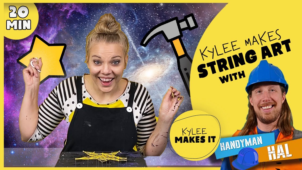 Handyman Hal and Kylee Make String Art | Learn about Tools and Art | Video for Kids