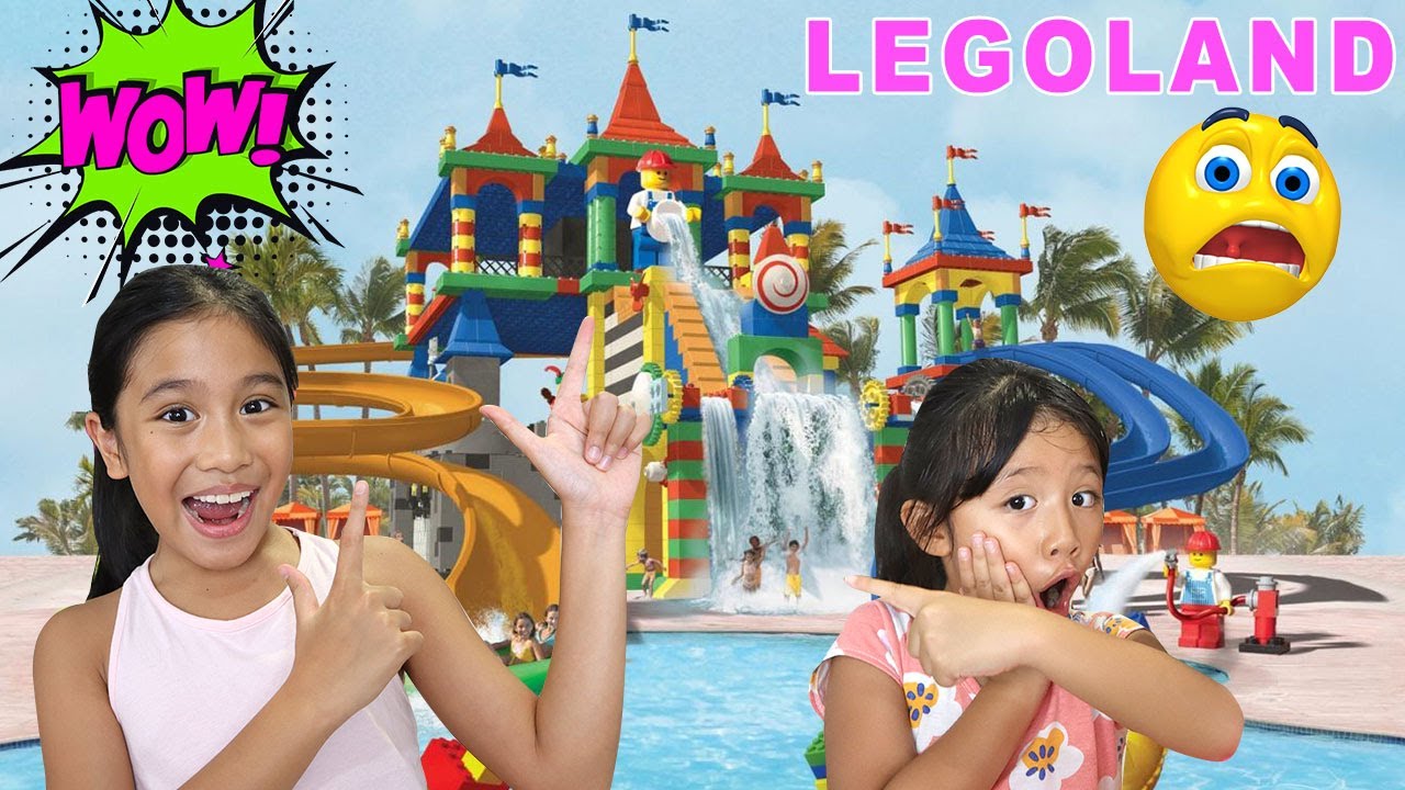 LEGOLAND WATERPARK DUBAI SCARY & FUN WATER SLIDES FOR KIDS | LEGO Wave Pool THEMEPARK | Ira & Bella