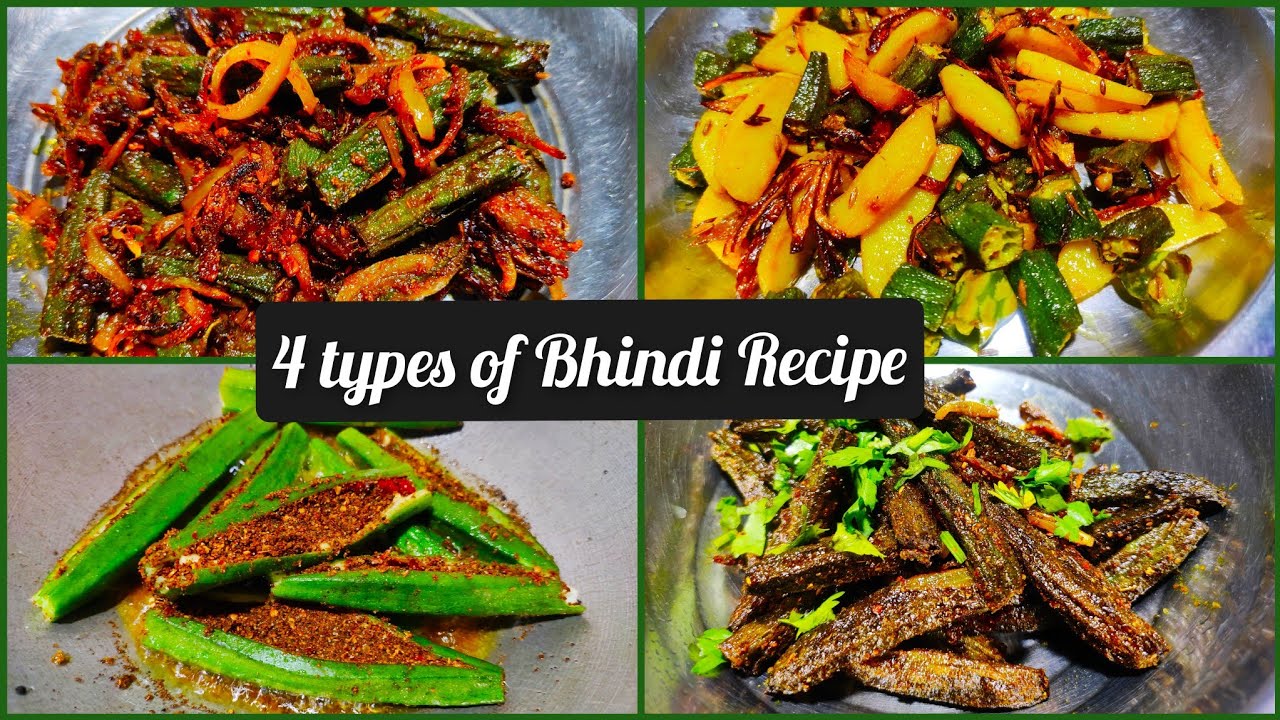 A Recipe for Bhindi Lovers. Bharwa Bhindi,Masala Bhindi,Crispy Pyaazi Bhindi & Bhindi Aloo bhujiya.