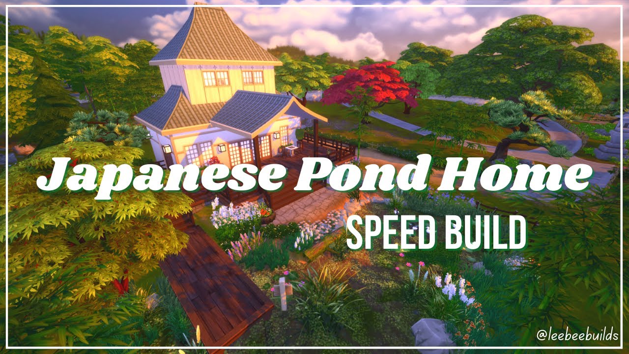 Japanese Pond Home | The Sims 4 | Speed Build