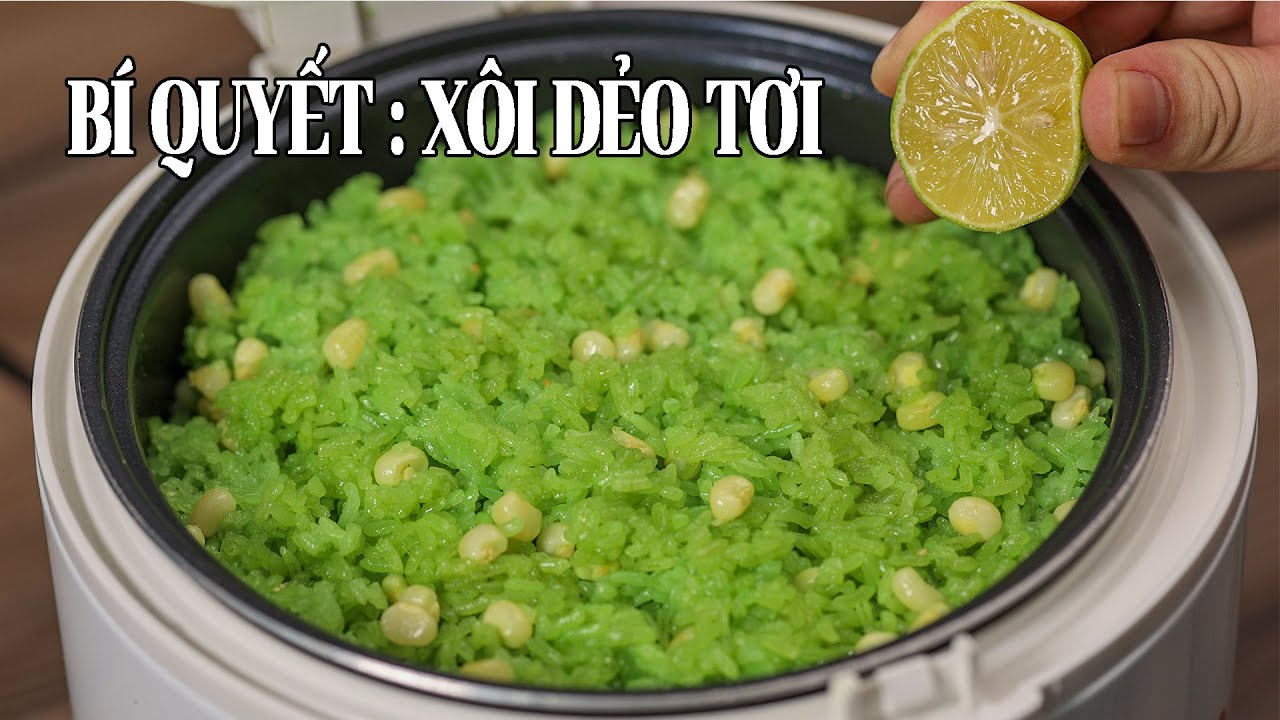 Chỉ cần thêm thứ này Xôi Lá Dứa dẻo tơi từng hạt không ngờ