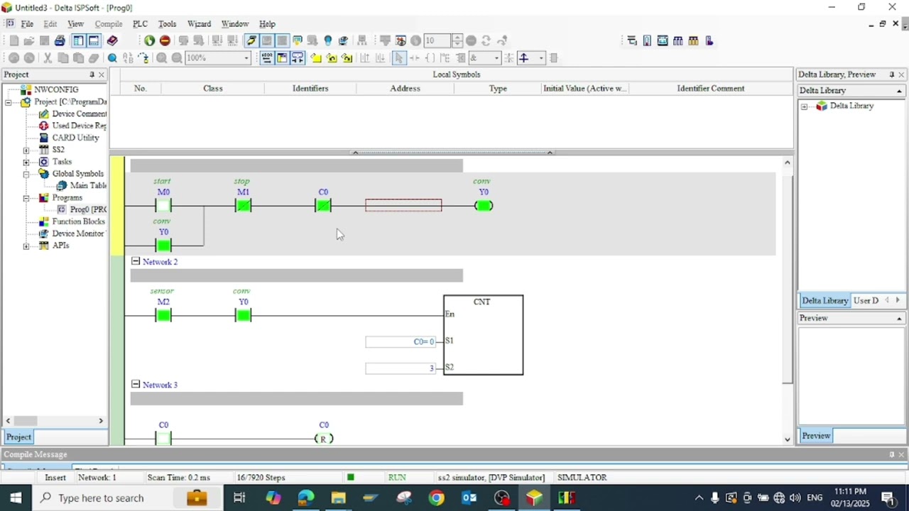 Importance of Scanning Order. Understanding Scanning Order in Ladder Logic. Delta plc ISP soft.