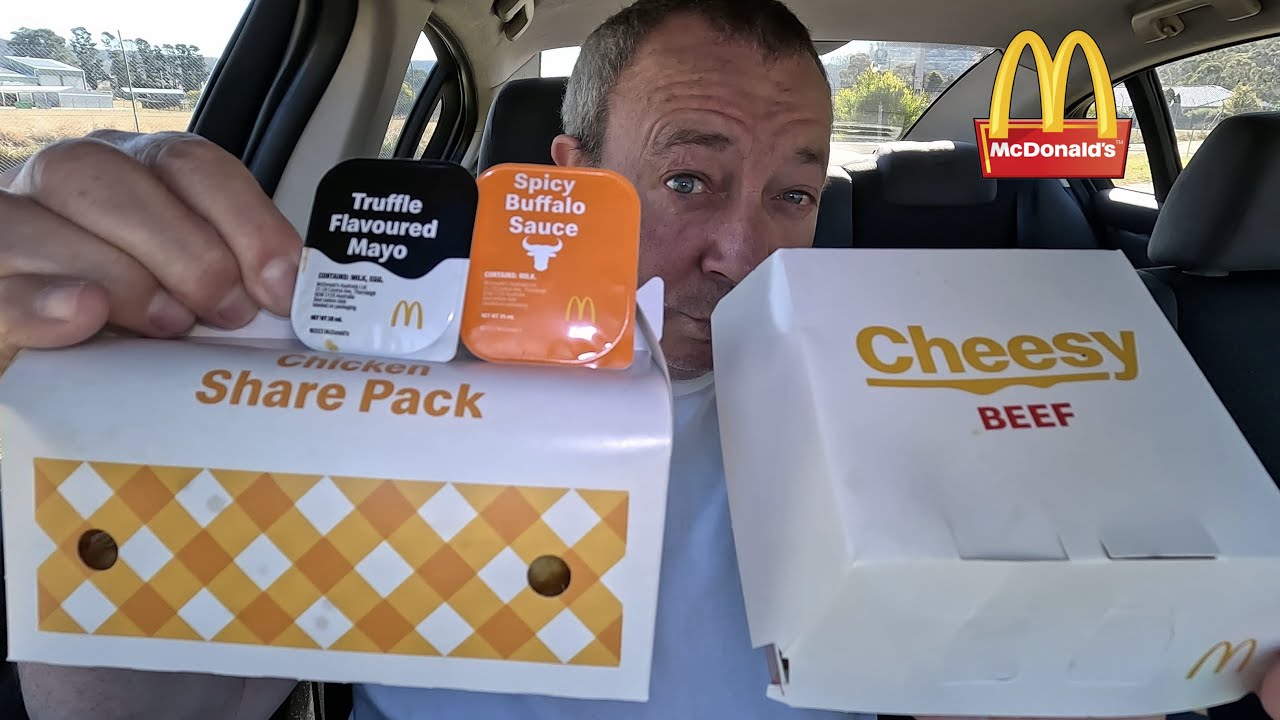 Cheesy Beef Burger + Truffle & Spice Buffalo Sauce From McDonald’s