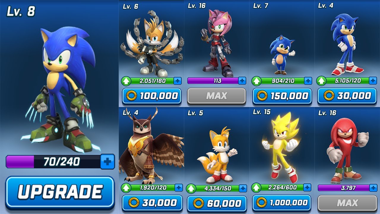 Sonic Forces - All Prime Runners vs All Movie Runners: BMS, MSS, Rusty Rose, Tails Nine Gameplay