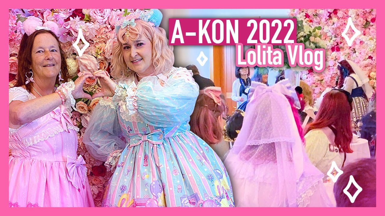 Taking my mom to a lolita fashion tea party! A-kon 2022 Vlog