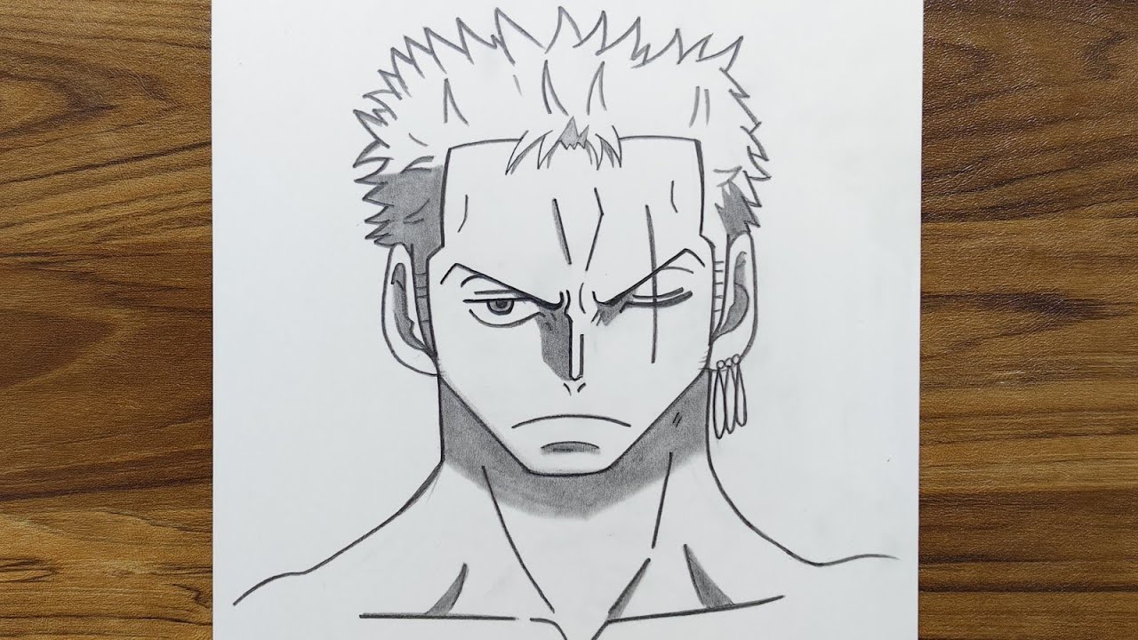 Epic drawing of Zoro Step by step | Easy to draw with pencil ✏️ Tutorial drawing