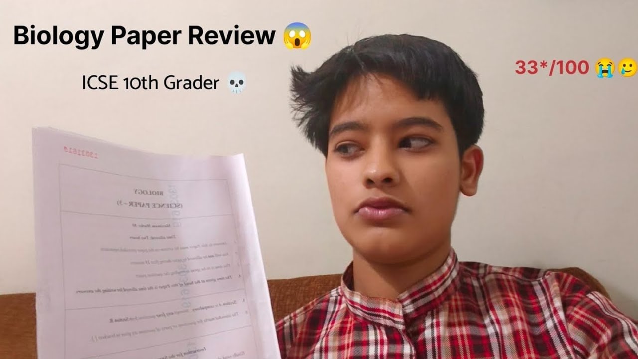 ICSE Biology Paper Review 😭💔 As 10th Grader 💀 #icseboard #icse #exam #boardexam 