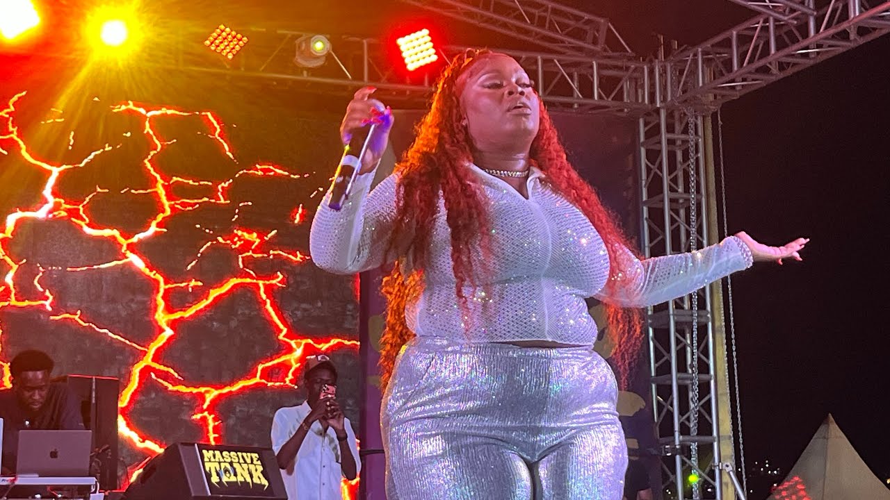 Lady Lava and Ravi B Dancing to Chutney Soca beat at Carnival Village 