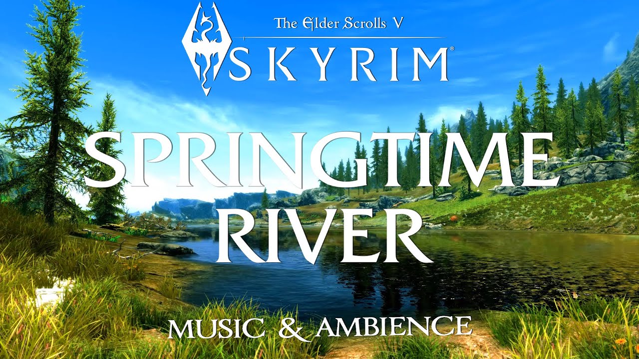 Springtime River in Skyrim | Calm Early Spring Ambience | Elder Scrolls Ambience
