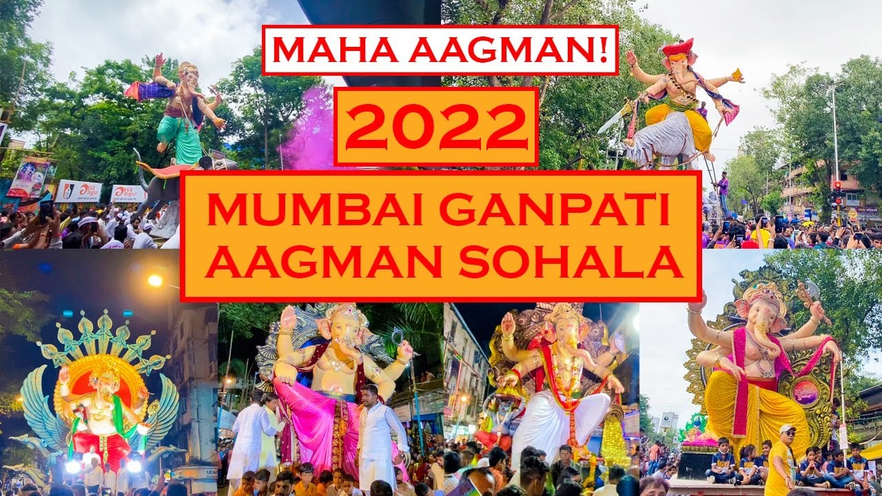 MUMBAI GANPATI AAGMAN SOHALA 2022 | 25 GANPATI IN 1 VIDEO | MUMBAI GANESHUTSAV 2022
