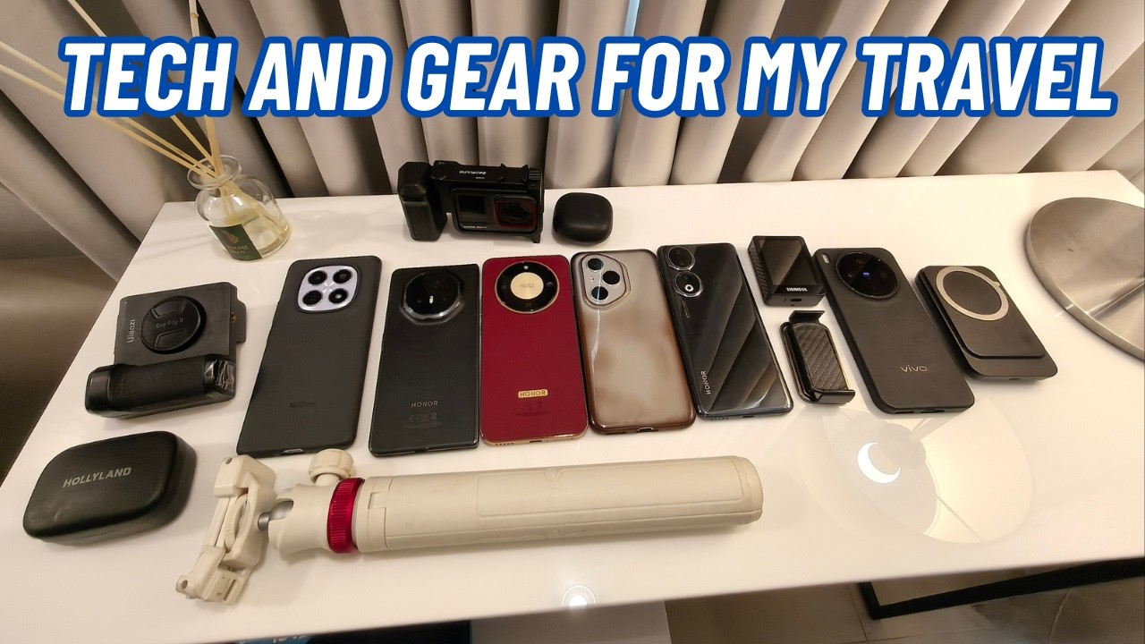 My tech and gear for my travel (in Pontefino Hotel Batangas)