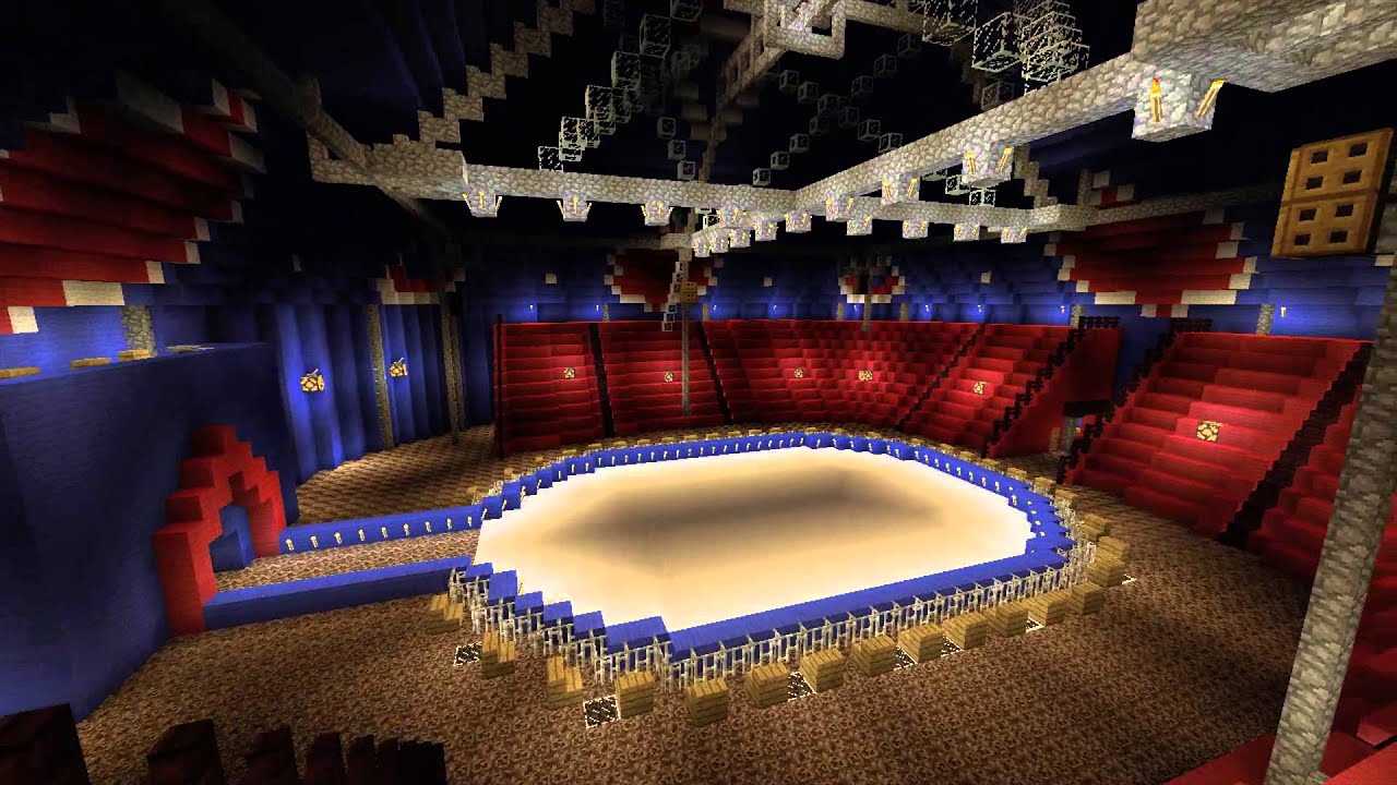 my minecraft circus is done.