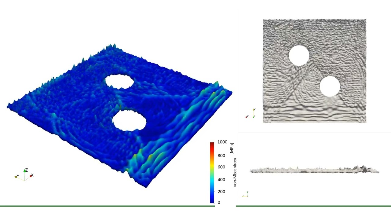Simulation of Elastic Wave Propagation in Thin Plate Sample Under Impact