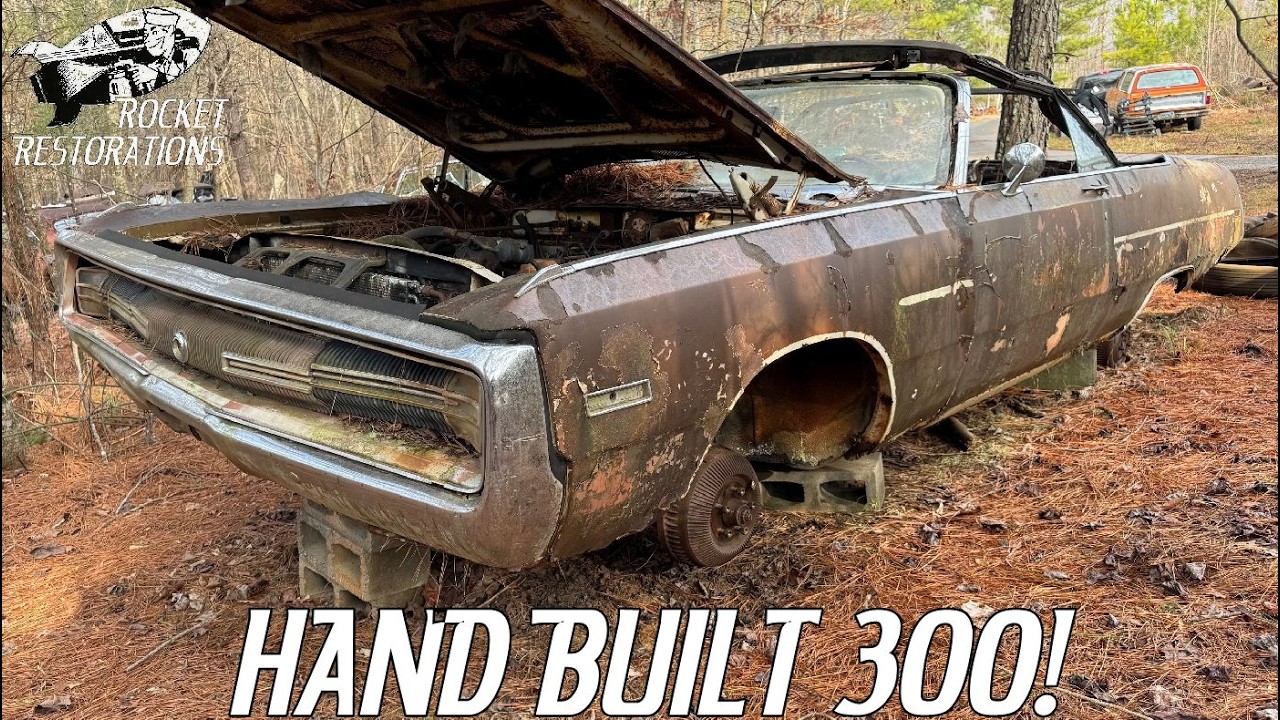 Собранный вручную кабриолет Chrysler 300 Pilot 1970 года выпуска, спрятан на свалке в Джорджии!
