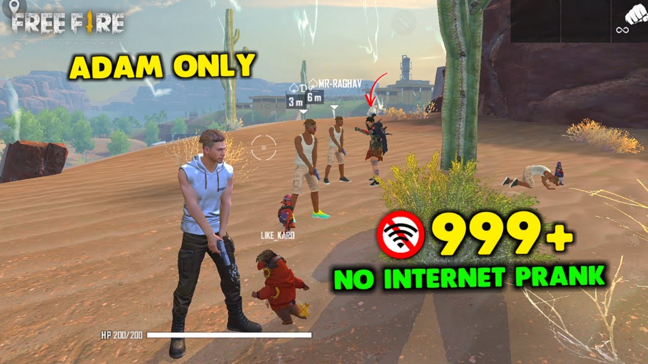 ONLY ADAM NO INTERNET PRANK IN CLASH SQUAD - GARENA FREE FIRE