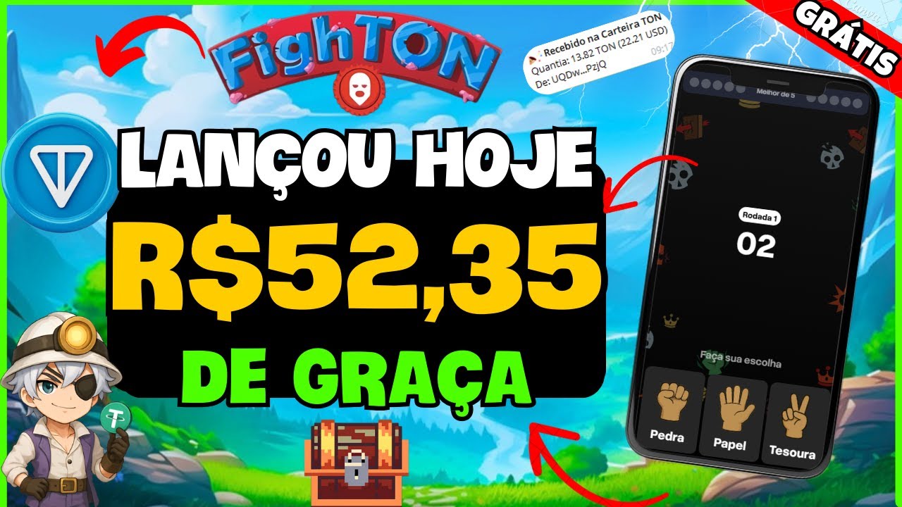 🔥 JOGO NFT GR&Aacute;TIS PARA CELULAR PAGANDO MUITO ! Como GANHAR no FIGH TON