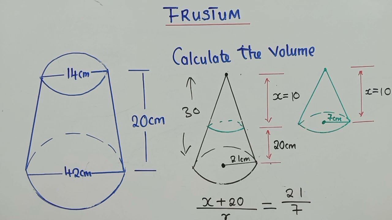 Volume of a Frustum (Mensuration)