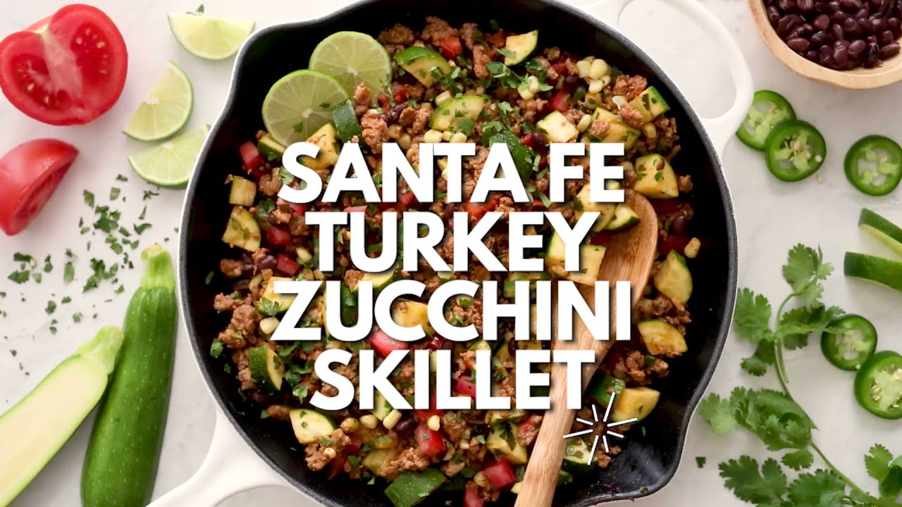 Ground Turkey Skillet with Zucchini, Corn, Black Beans and Tomato