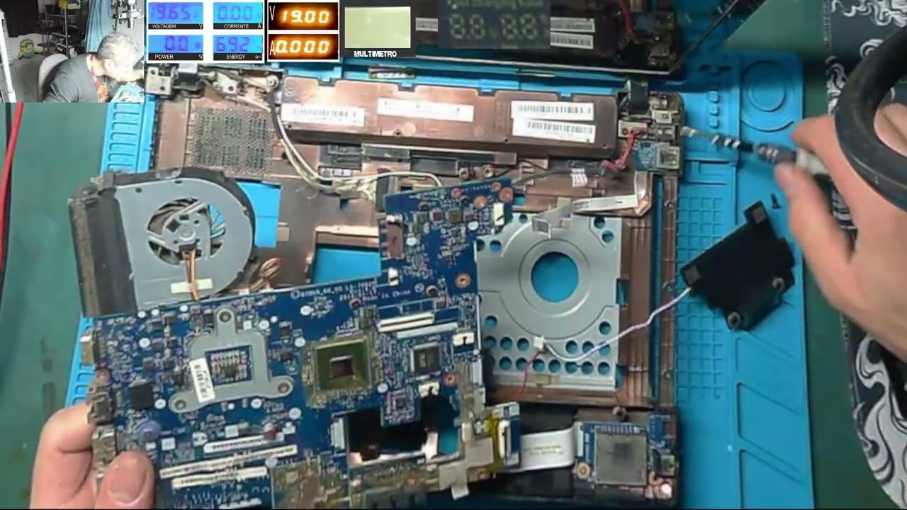 Conserto Notebook Lenovo G480   DEFEITO NÃO LIGA! (CURTO NA PLACA)