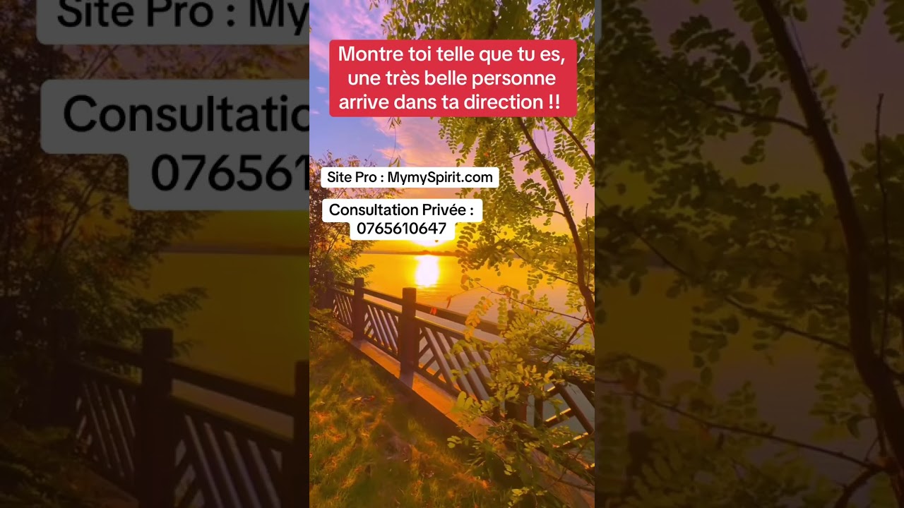 Montre toi telle que tu es , une très belle personne arrive dans ta direction ! 