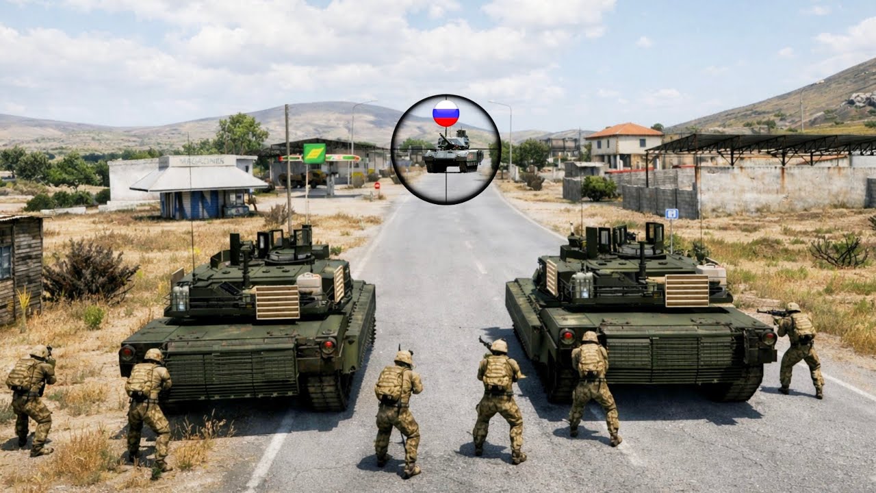Украина применила современные танки НАТО для атаки на российскую военную колонну в Киеве
