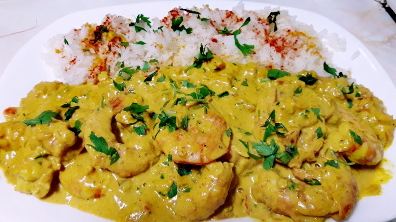 GAMBONES O CAMARONES AL CURRY Una receta India con un sabor espectacular