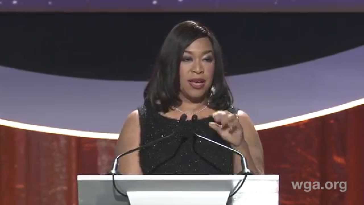 Scott Foley presents Shonda Rhimes (Scandal) with the Paddy Chayefsky Laurel Award