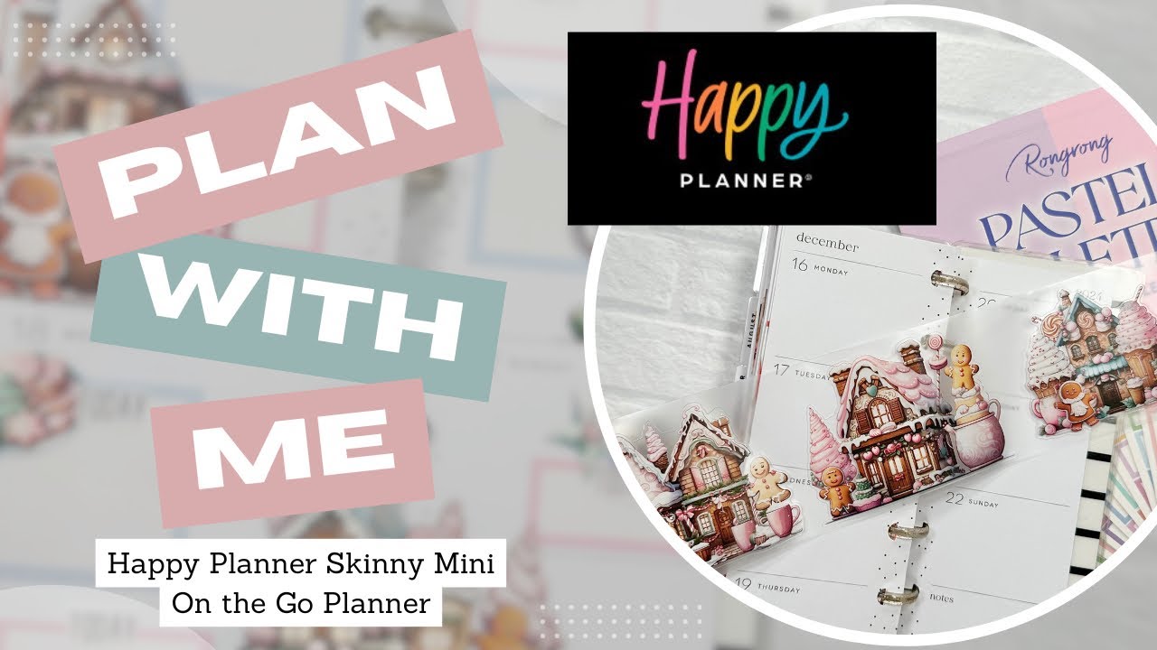 PLAN WITH ME | Happy Planner Skinny Mini | On the Go Planner | Skinny Mini | PWM | 12/16/24