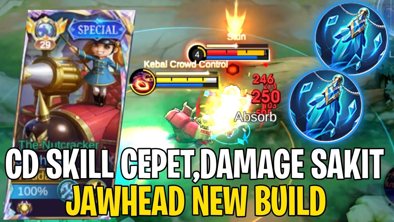 CD Cepet + Damage Sakit🔥Jawhead Build COOLDOWN - Top Global Jawhead Gameplay - Mlbb
