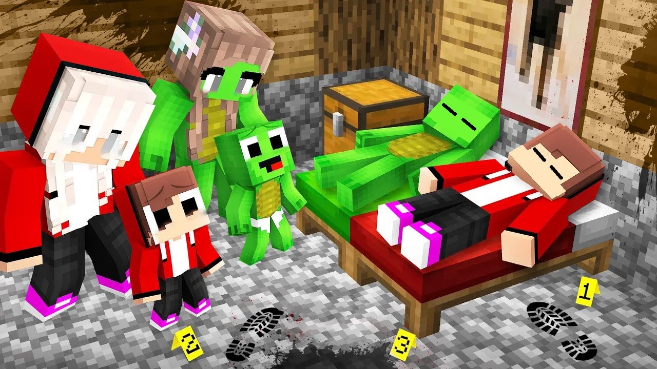 JJ and Mikey Pranked Parents in Minecraft (Maizen)