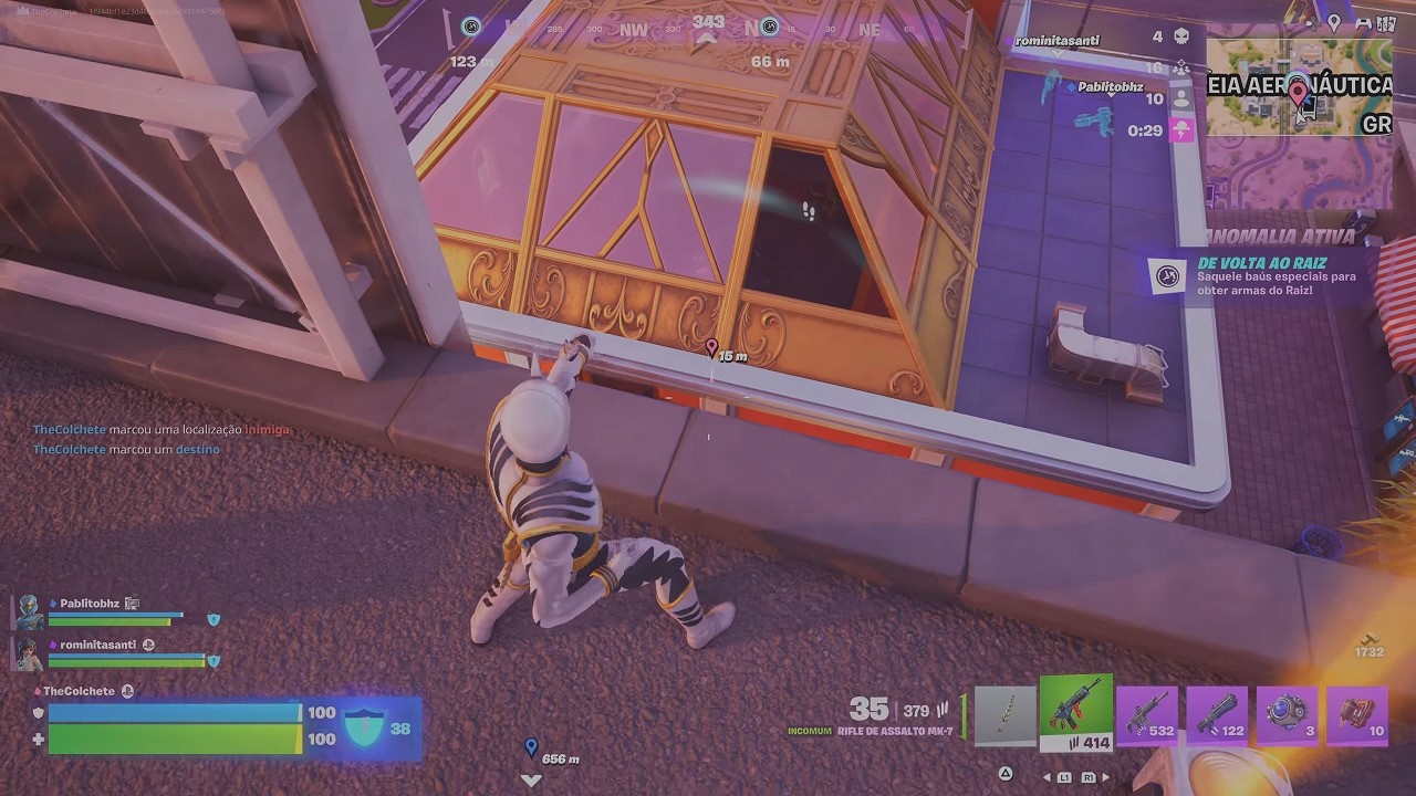 [C7:S1] Fortnite Trocação - Ranger Dino Branco vs Mighty Morphin Power Rangers