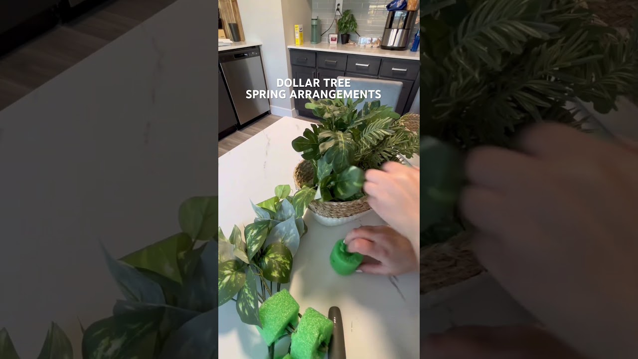 Cheap and EASY DIY Faux Spring arrangements from Dollar Tree #springdecorating #diydecor #cozy