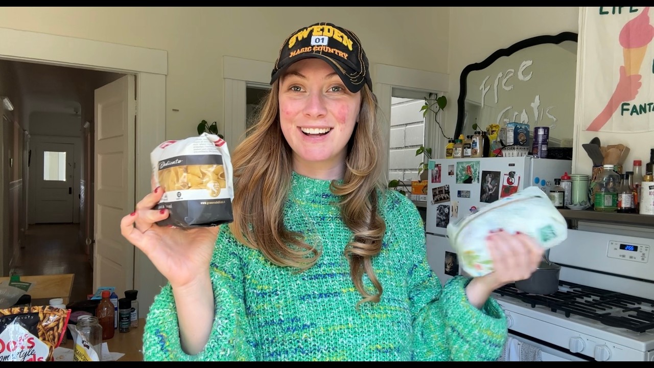 Cook with me | Foraging in my garden - Spring Pasta Salad (funny)