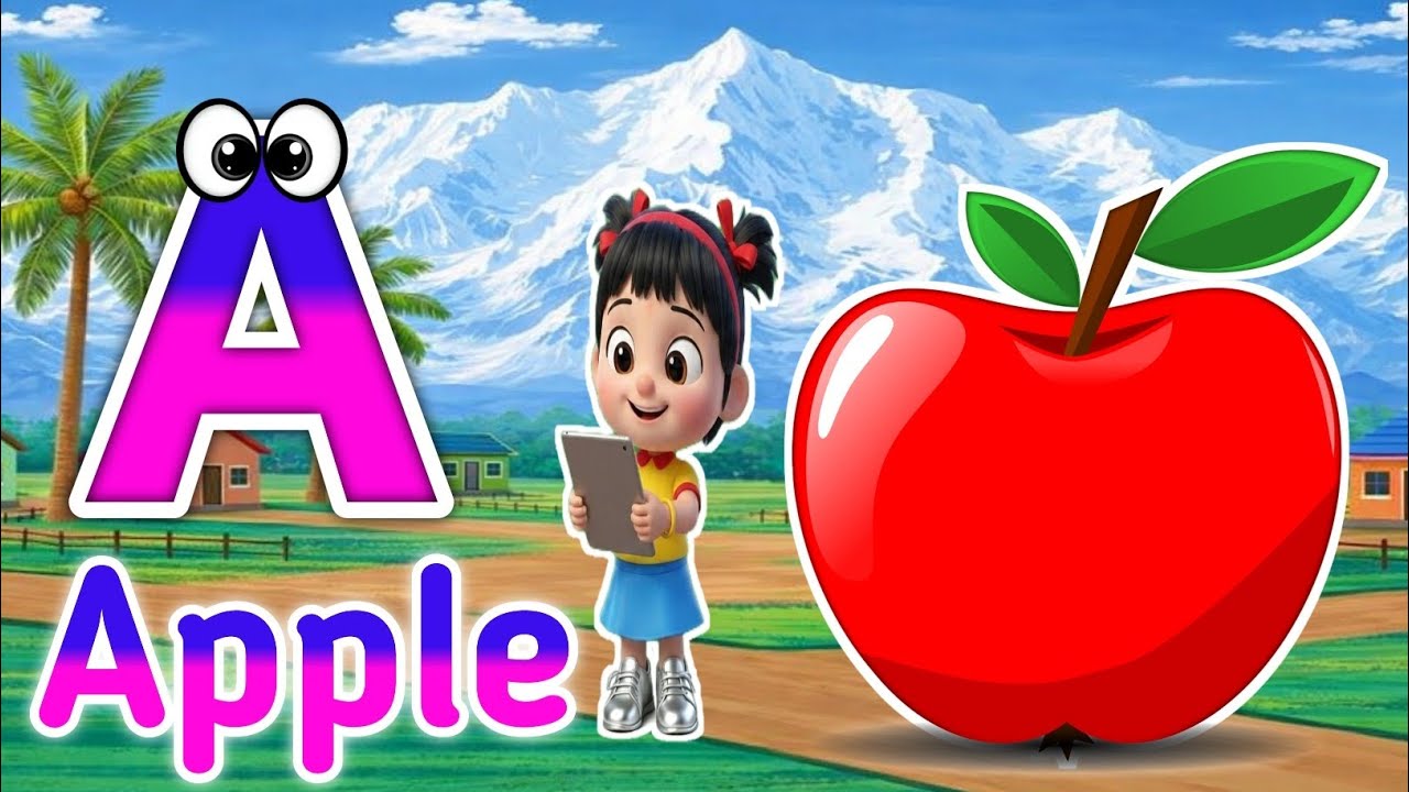 Phonics Song 2 with TWO Words in 3D - A For Airplane - ABC Alphabet Songs with Sounds for Children