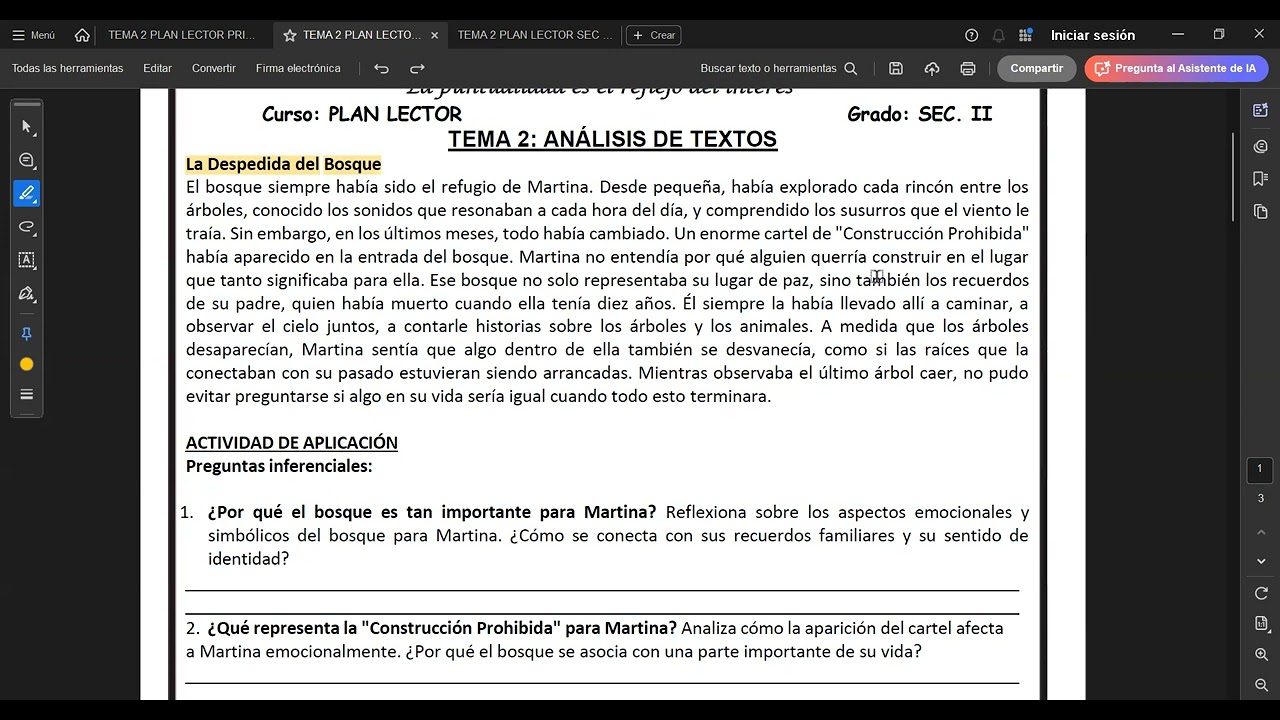 T 2 PLAN LECTOR SEC II