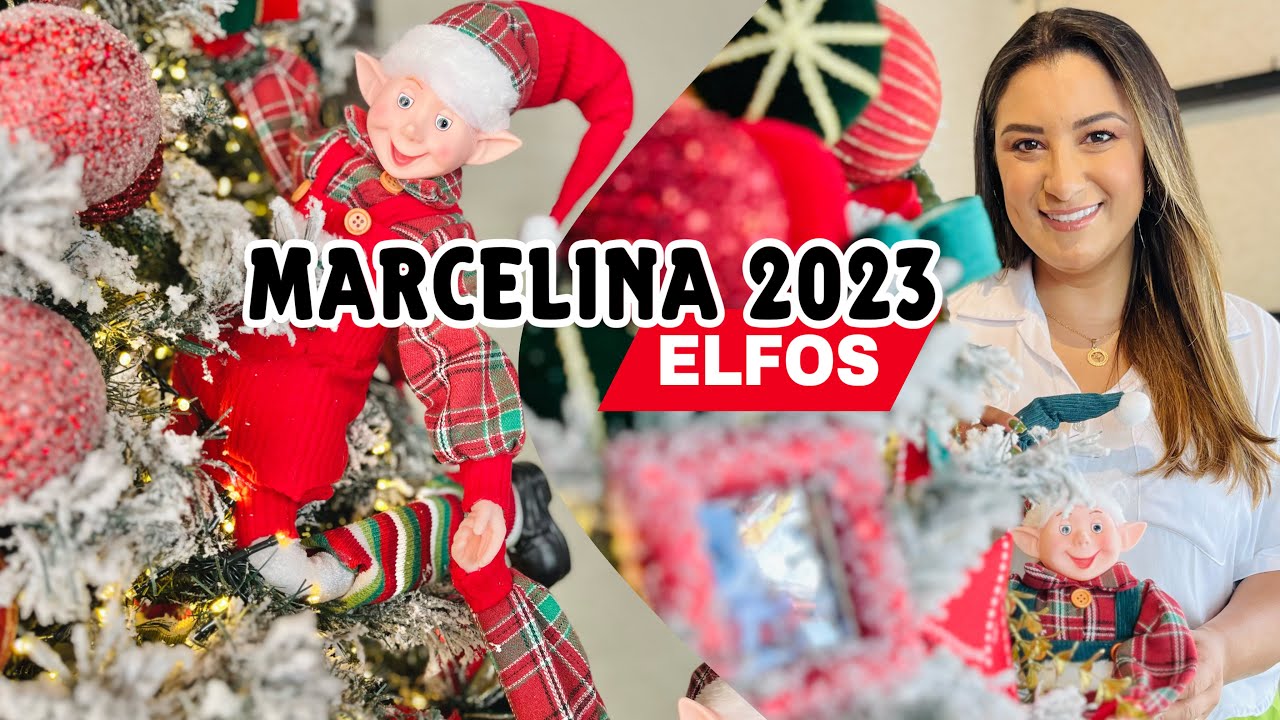 ÁRVORE DE NATAL NEVADA MARCELINA 2023 ÁRVORE DE ELFOS #tendencianatal2024