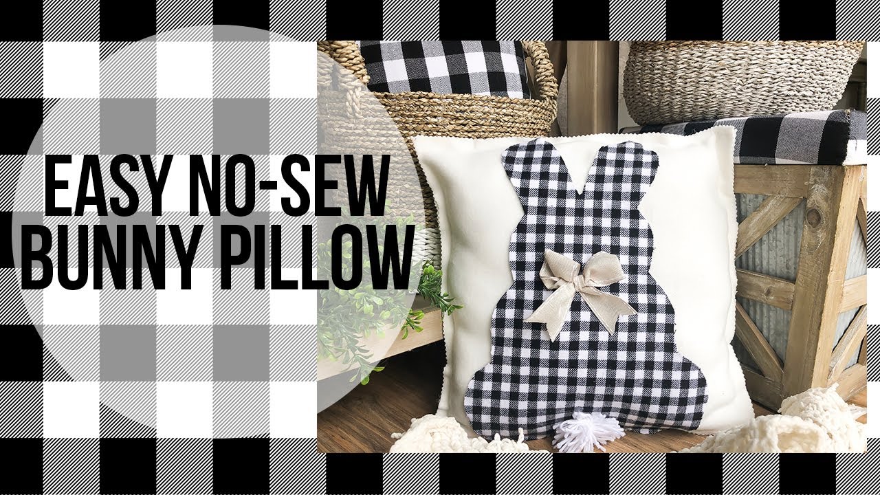 EASY NO SEW BUNNY PILLOW