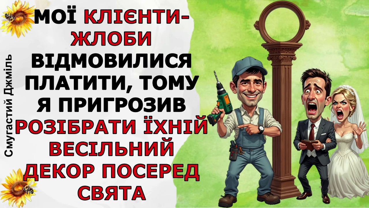 Мої клієнти-жлоби відмовилися платити, і я пригрозив розібрати їхній весільний декор посеред свята