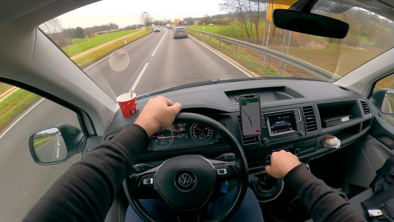 POV Volkswagen Transporter 2.0 TDI 2016 Autobahn +Berlin
