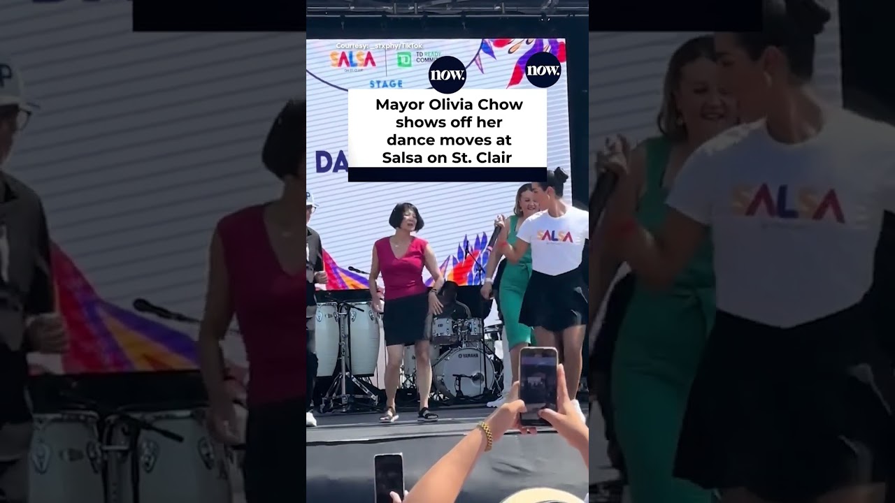 Mayor Olivia Chow dances at Salsa on St. Clair