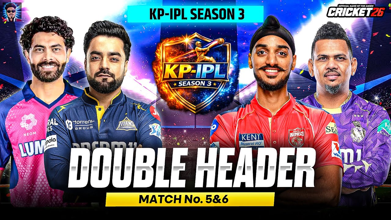 GT VS PBKS | RR VS KKR | MATCH NO. 5 & 6 | KP-IPL SEASON 3 | CRICKET 26 LIVE -KRITX PLAYS
