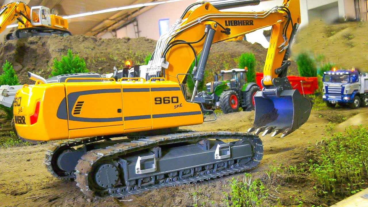 MEGA RC MODEL EXCAVATOR COLLECTION!! RC HYDRAULIC EXCAVATORS, RC CAT, VOLVO, O&K, LIEBHERR