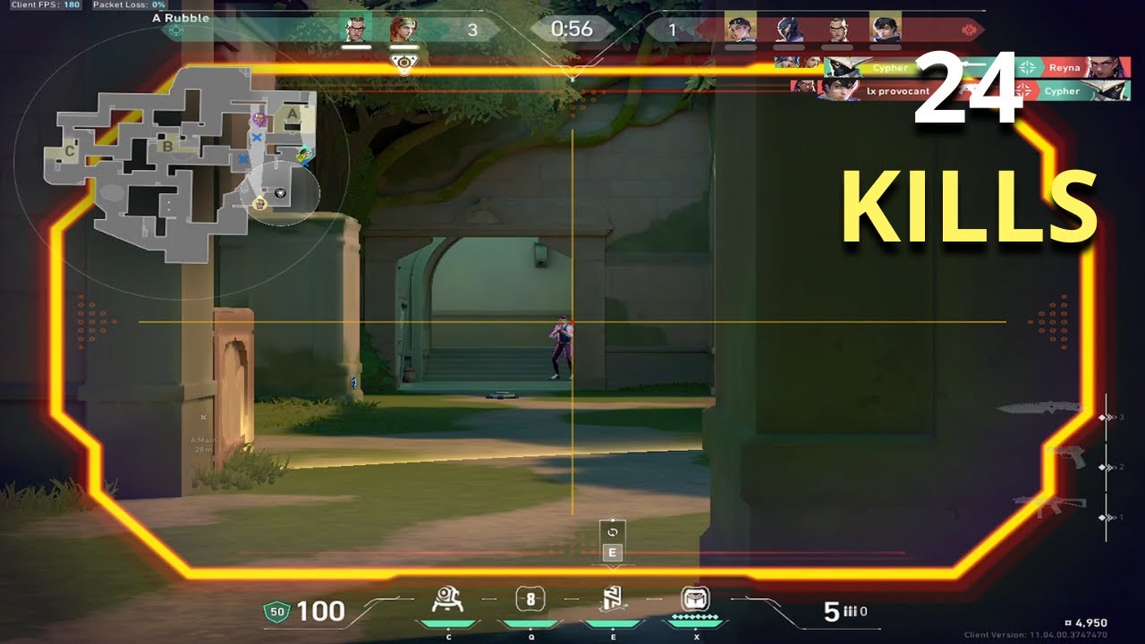 Valorant - 24 Kills As Chamber Lotus Full Gameplay (No Commentary)